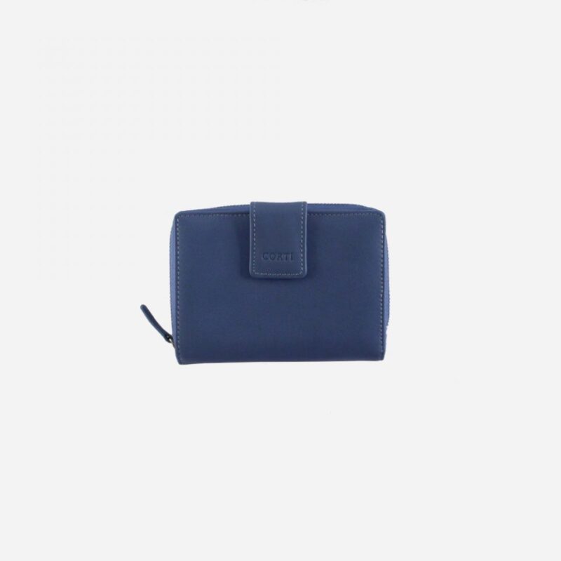 Portafoglio Donna Slim BiColor Porta Carte e Monete con Linguetta