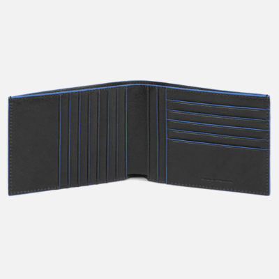 Portafoglio Uomo con Dodici Scomparti Porta Carte di Credito  Blue Square