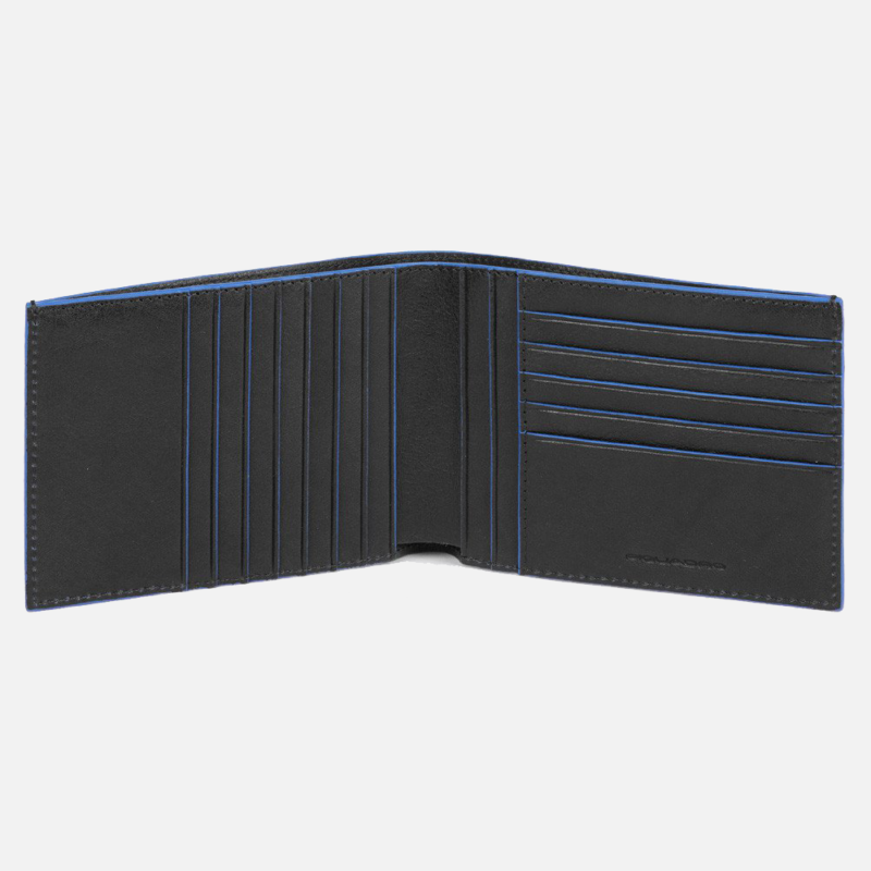Portafoglio Uomo con Dodici Scomparti Porta Carte di Credito  Blue Square
