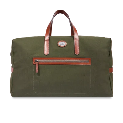 Borsone in Pelle e Tessuto Medium Size